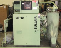 Sullair 125 HP used oil flooded rotary screw compressor